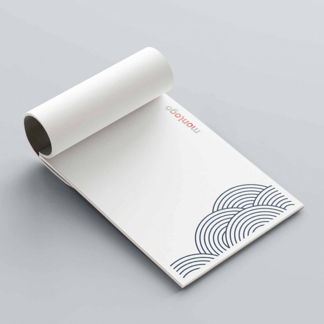 BLOC NOTES PUBLICITAIRE A4 AVEC COUVERTURE 'LOKI' 25 FEUILLES