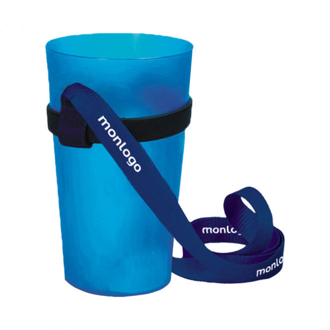 PORTE GOBELET PERSONNALISABLE LANYARD 'MALEO'
