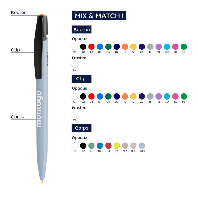 STYLO PUBLICITAIRE BIC® MIX & MATCH 'MEDIA CLIC BIO'