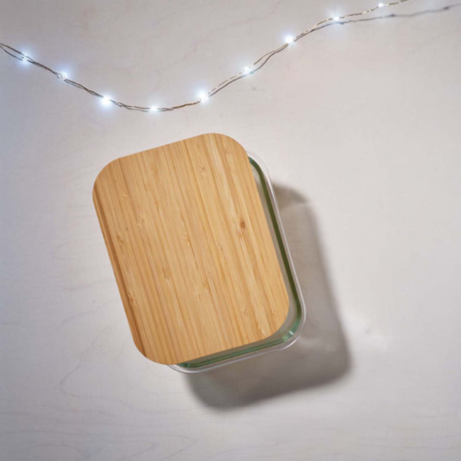 LUNCH BOX PERSONNALISÉE EN VERRE ET BAMBOU 'BUCATI GLASS'