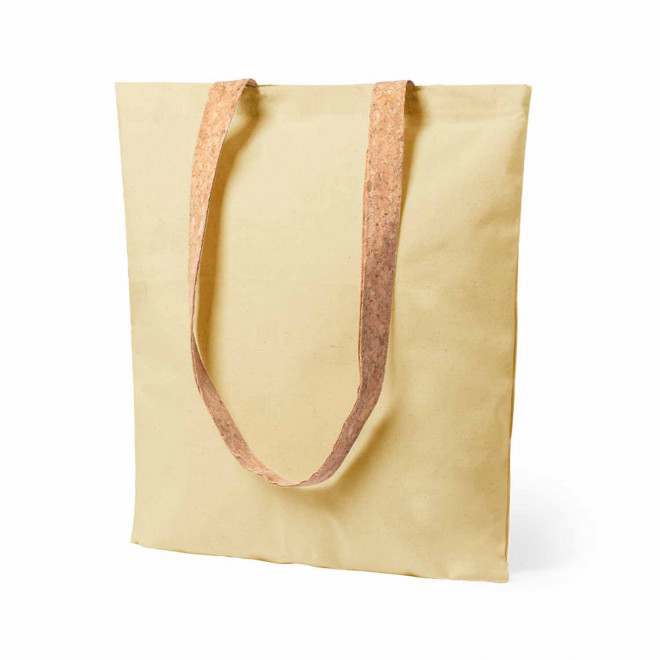 TOTE BAG PERSONNALISÉ COTON ET ANSES LONGUES EN LIÈGE 'EVORA' 180 GR/M²