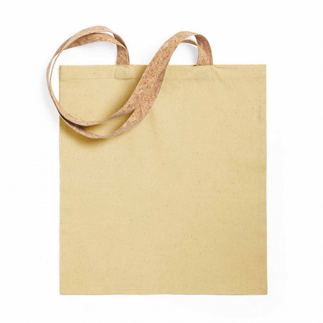TOTE BAG PERSONNALISÉ COTON ET ANSES LONGUES EN LIÈGE 'EVORA' 180 GR/M²