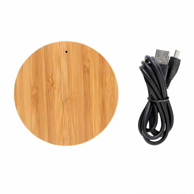 CHARGEUR À INDUCTION PUBLICITAIRE 5W EN CHANVRE ET BAMBOU 'OSORNO'