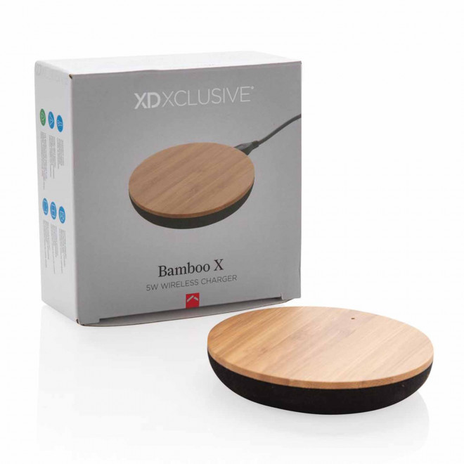 CHARGEUR À INDUCTION PUBLICITAIRE 5W EN CHANVRE ET BAMBOU 'OSORNO'