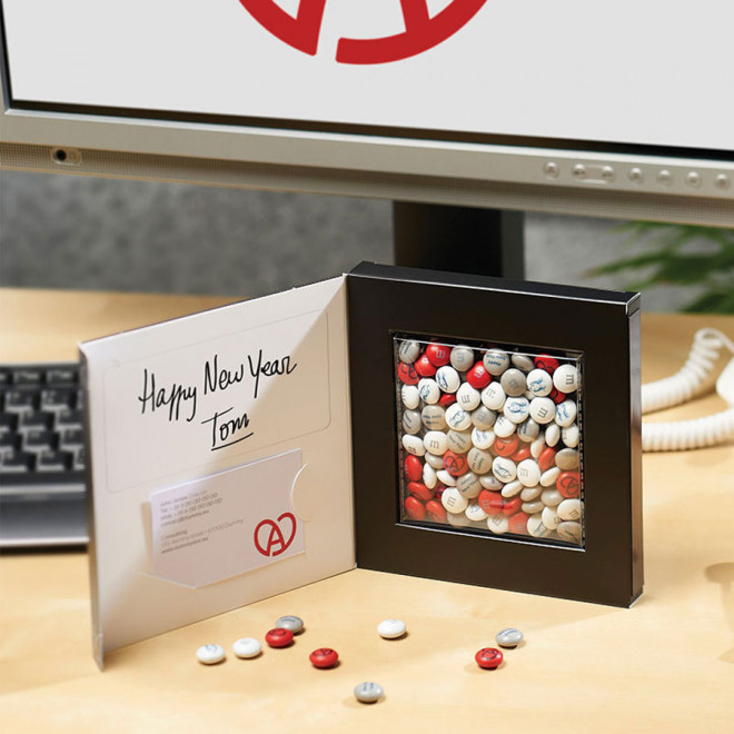 COFFRET 80G M&M's® PERSONNALISÉS 