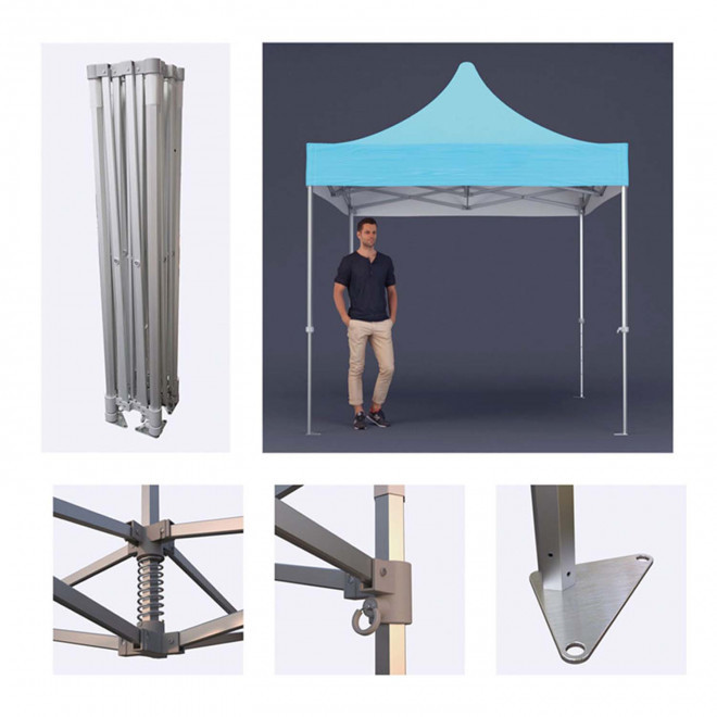 BARNUM PLIANT/TENTE DE RECEPTION PERSONNALISABLE 3X3M 'TELTA'