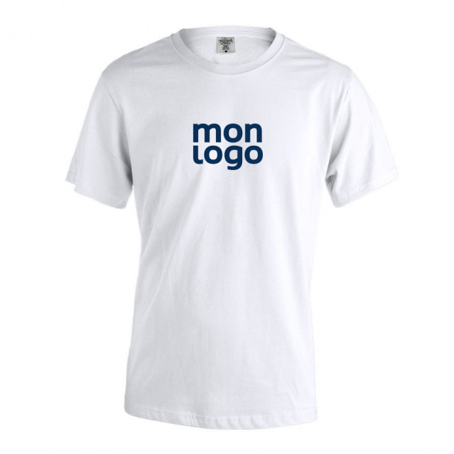 TEE SHIRT BLANC PERSONNALISABLE MIXTE 'LEYA' 130 GR/M²