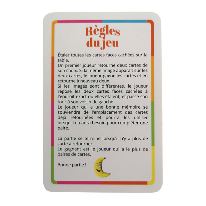 JEU DE MÉMORISATION PERSONNALISABLE 'TOM'