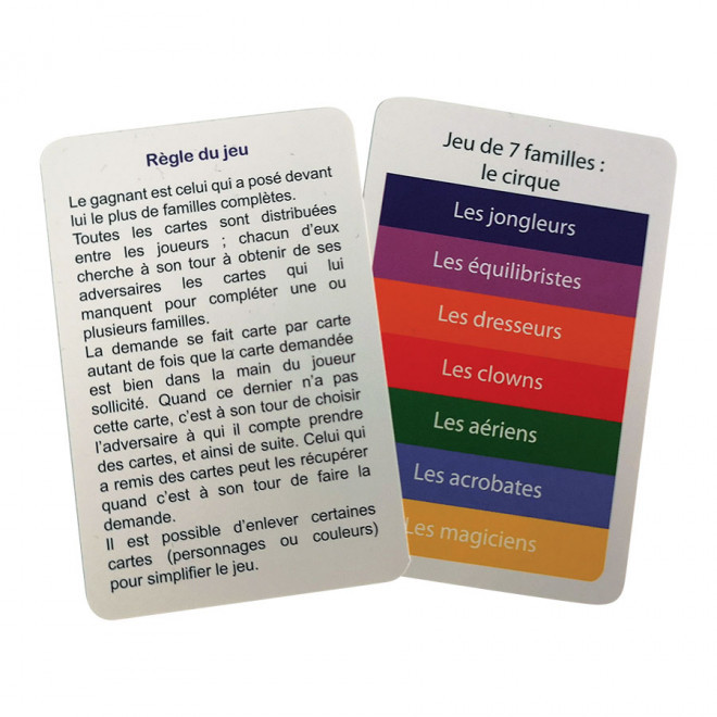 JEU DE 7 FAMILLES PUBLICITAIRE 'OLIVE'