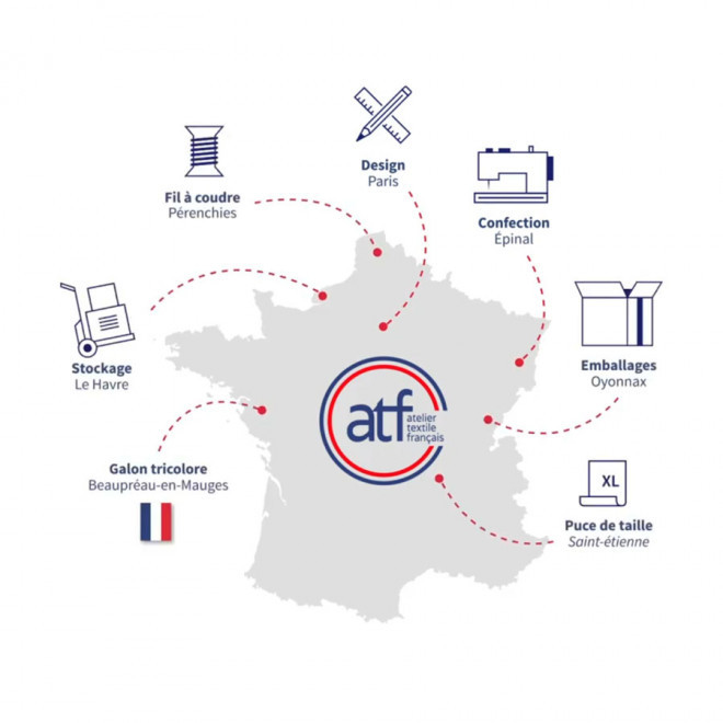 TEE SHIRT PUBLICITAIRE FEMME BLANC ORIGINE FRANCE 'LOLA'