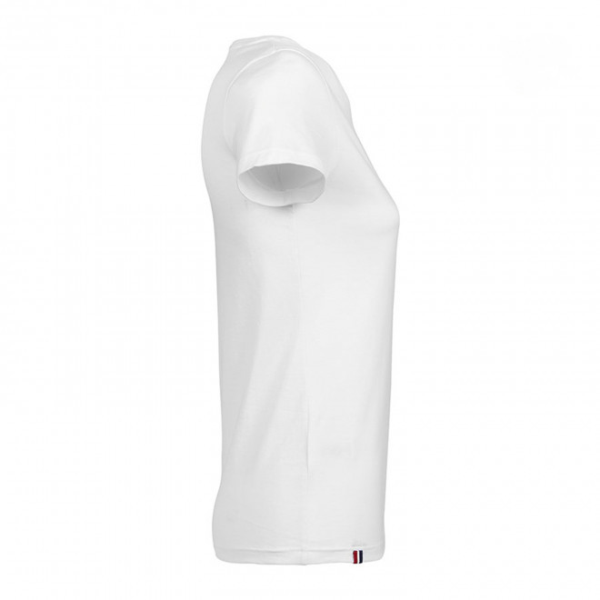 TEE SHIRT PUBLICITAIRE FEMME BLANC ORIGINE FRANCE 'LOLA'