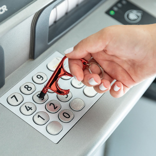 PORTE CLÉS SANS CONTACT STYLET PERSONNALISABLE 'COURBY'