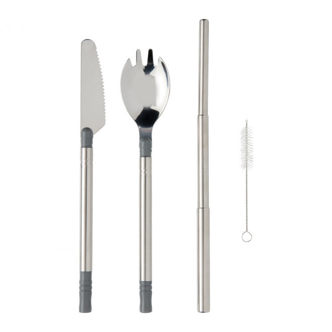 SET DE COUVERTS PERSONNALISÉ EN ACIER INOXYDABLE 'MENDI'