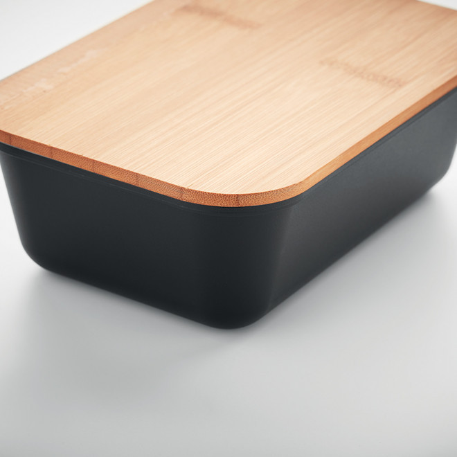 LUNCH BOX COUVERCLE EN BAMBOU PERSONNALISABLE 'BUCATI'