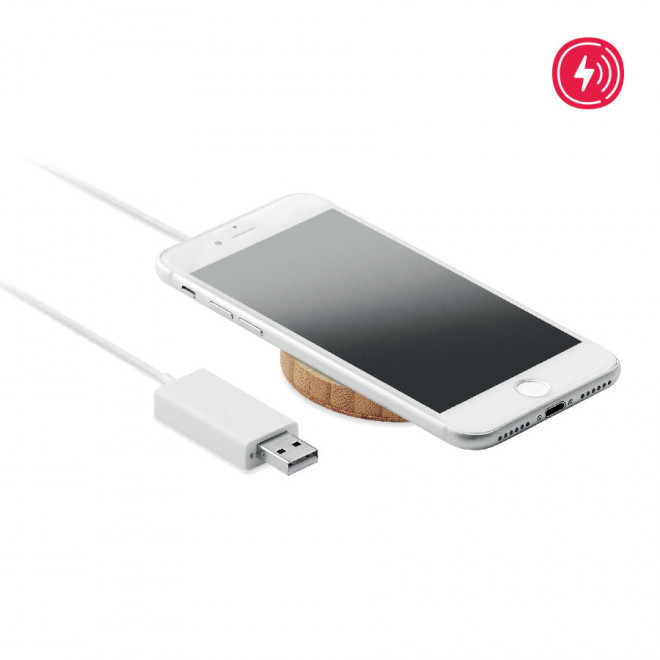 CHARGEUR À INDUCTION PUBLICITAIRE 10W EN BAMBOU 'BULSE'