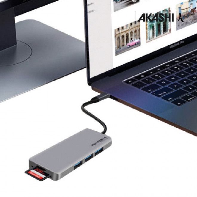 HUB PERSONNALISABLE 7 EN 1 AKASHI® 'CROSBI'