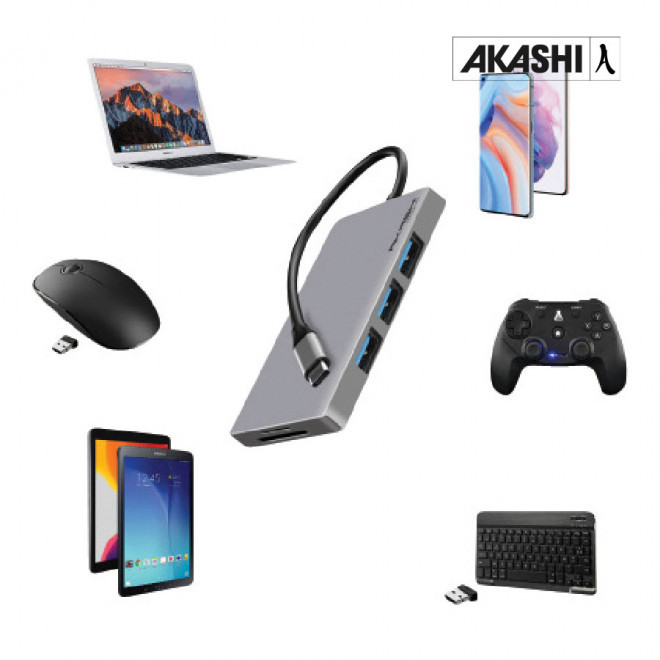 HUB PERSONNALISABLE 7 EN 1 AKASHI® 'CROSBI'