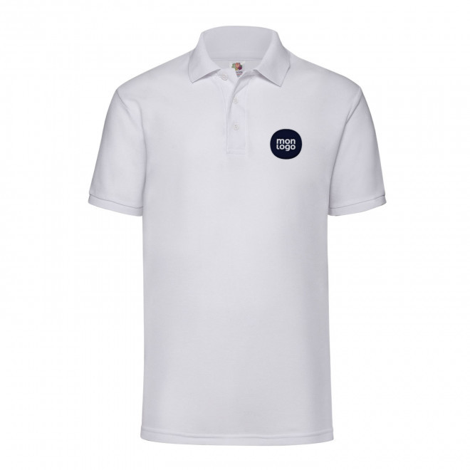 POLO HOMME PERSONNALISÉ BLANC FRUIT OF THE LOOM® 'MILFORD'
