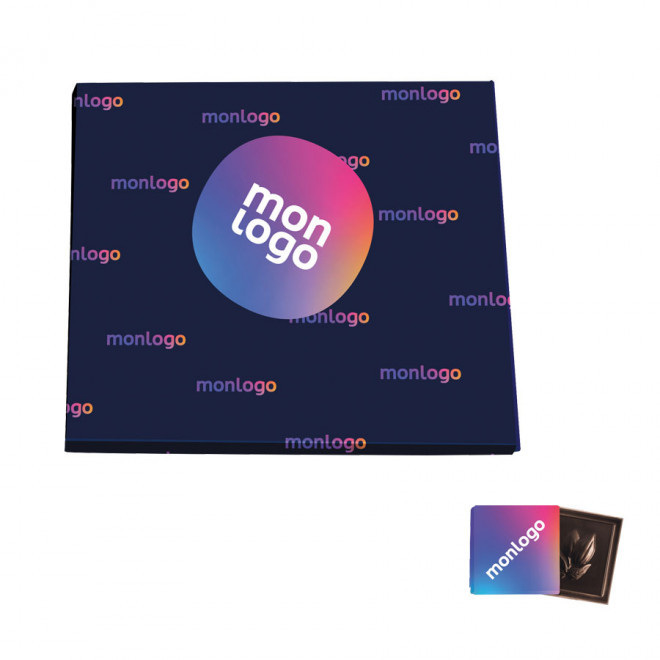 CARTE DE 9 CARRÉS DE CHOCOLAT PERSONNALISÉE LPCC®  'CALIMIA'