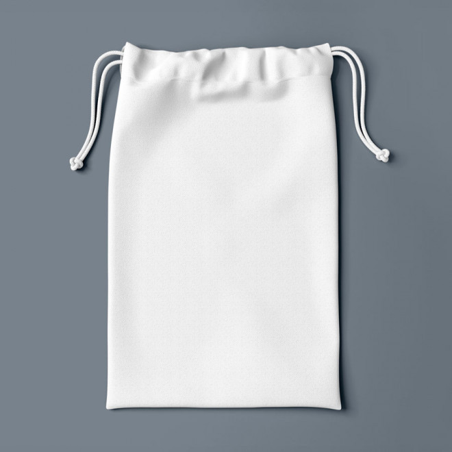 POCHETTE PERSONNALISABLE EN COTON NOIR OU BLANC 130G/M² 'SAKOULA