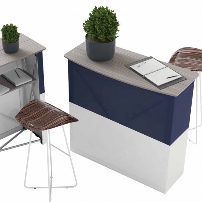 RAPIDE 4J   COMPTOIR D'ACCUEIL PERSONNALISÉ 'VELCRO BAR'