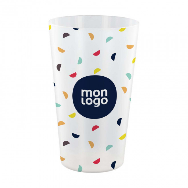 GOBELET MIF RÉUTILISABLE PERSONNALISÉ 60CL 'CUPY QUADRI BORD A BORD' 