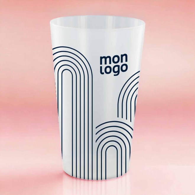 GOBELET MIF RÉUTILISABLE PERSONNALISÉ 60CL 'CUPY QUADRI BORD A BORD' 