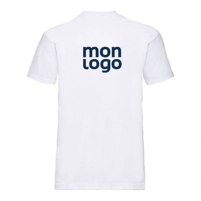T SHIRT HOMME PERSONNALISÉ BLANC FRUIT OF THE LOOM® 'MILLSTREET'
