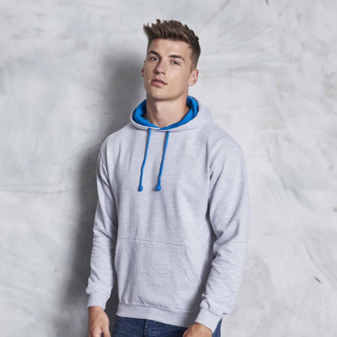 SWEAT SHIRT A CAPUCHE MIXTE PERSONNALISÉ JUST HOODS® 'VARSITO' 
