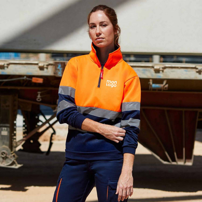 SWEAT SHIRT PERSONNALISABLE HAUTE VISIBILITÉ VELILLA® 'VIPY'