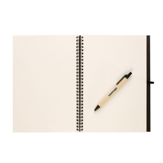 CARNET PERSONNALISÉ À SPIRALES AVEC STYLO 'MATARIO'