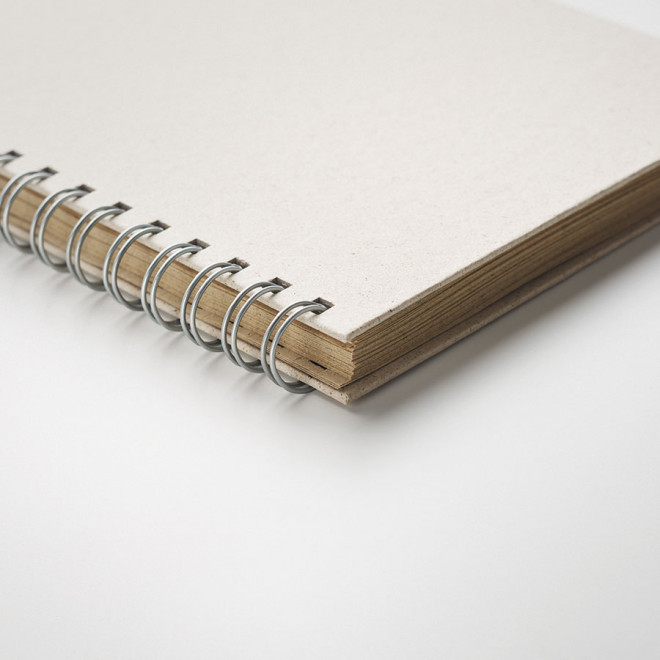 CARNET À SPIRALE PERSONNALISÉ PAPIER D'HERBE 'RITAU'