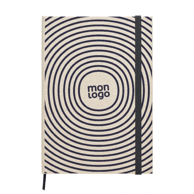 CARNET PERSONNALISÉ A5 PAPIER D'HERBE 'TRAVA' 