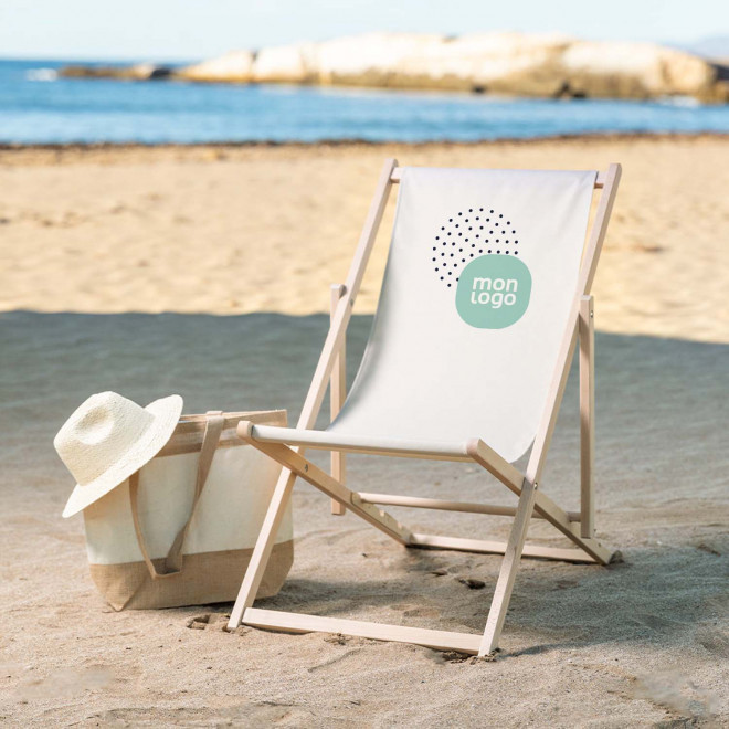 TRANSAT CHILIENNE PUBLICITAIRE EN BOIS 'SOLARO' 
