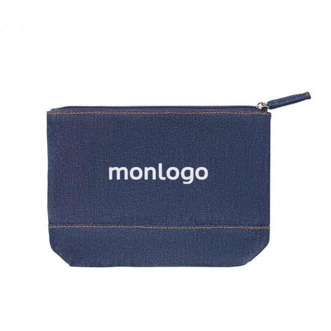 TROUSSE DE TOILETTE PERSONNALISÉE EN DENIM 'GENOA POUCH' 