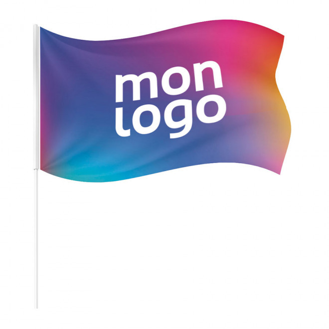 DRAPEAU DE SUPPORTER PERSONNALISÉ EN RPET 'POWERFUL'