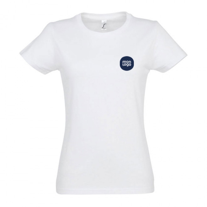 TEE SHIRT PERSONNALISÉ FEMME BLANC 'IMPERIAL'   FABRICATION EXPRESS 72H