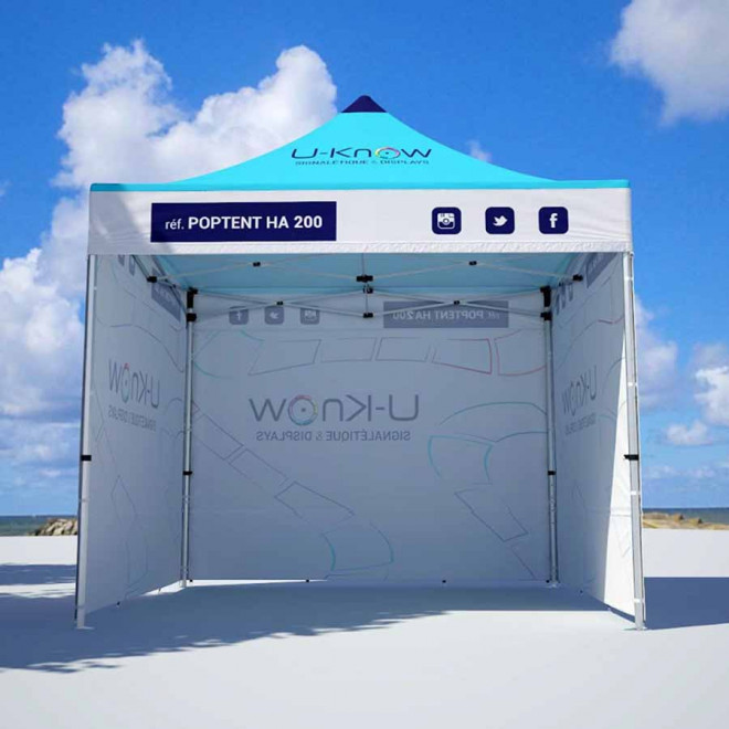TENTE PERSONNALISÉE PLIANTE 2X2M 'TELLTA'