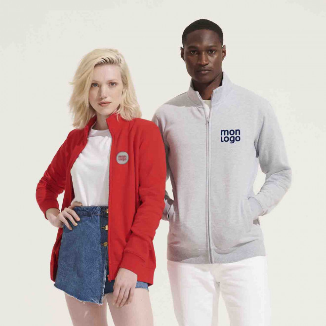SWEAT ZIPPE PERSONNALISABLE MIXTE 'COOPER'