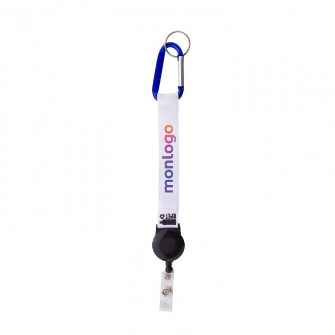 PORTE CLE PERSONNALISABLE MOUSQUETON DEROULEUR 'KILLA RPET'