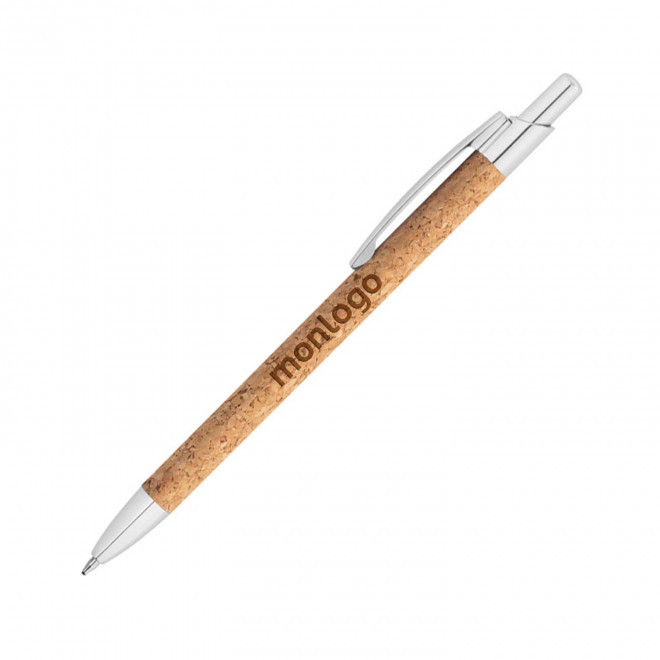 STYLO EN LIEGE PERSONNALISABLE 'NOSTRO METAL'