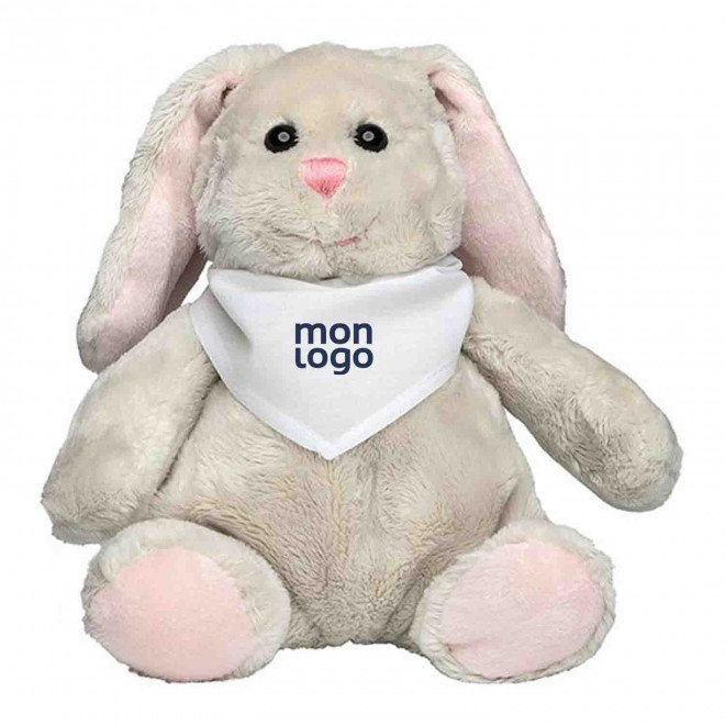 PELUCHE LAPIN  PERSONNALISABLE AVEC BANDANA 'KANOU'