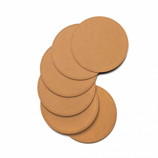 SOUS VERRES PERSONNALISABLE MIF EN CUIR RECYCLE 'COLETTE'