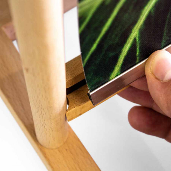 BANNER PUBLICITAIRE EN BOIS 'REKO'