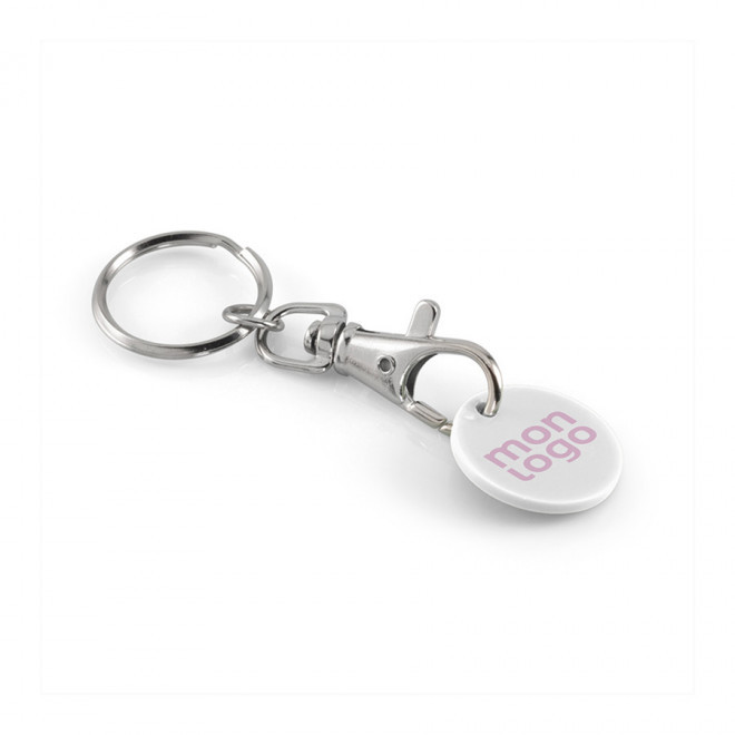 PORTE CLES PUBLICITAIRE AVEC MOUSQUETON 'SEGNA'