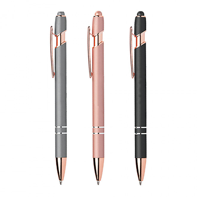 STYLO PERSONNALISABLE BILLE EN METAL 'PRINCY ROSY'