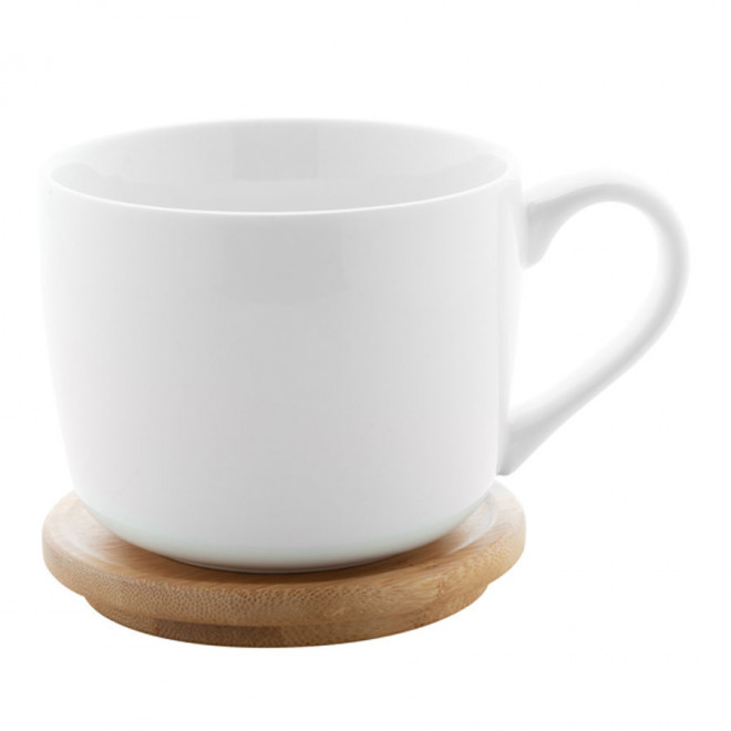 TASSE PERSONNALISÉE EN PORCELAINE ET EN BAMBOU 'FAURI' 