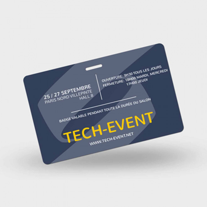 BADGE PERSONNALISABLE EN PVC 'FOPLI'