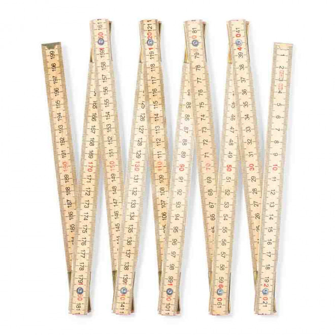 MÈTRE PLIANT PERSONNALISABLE EN BOIS 'MINESURA' 2M