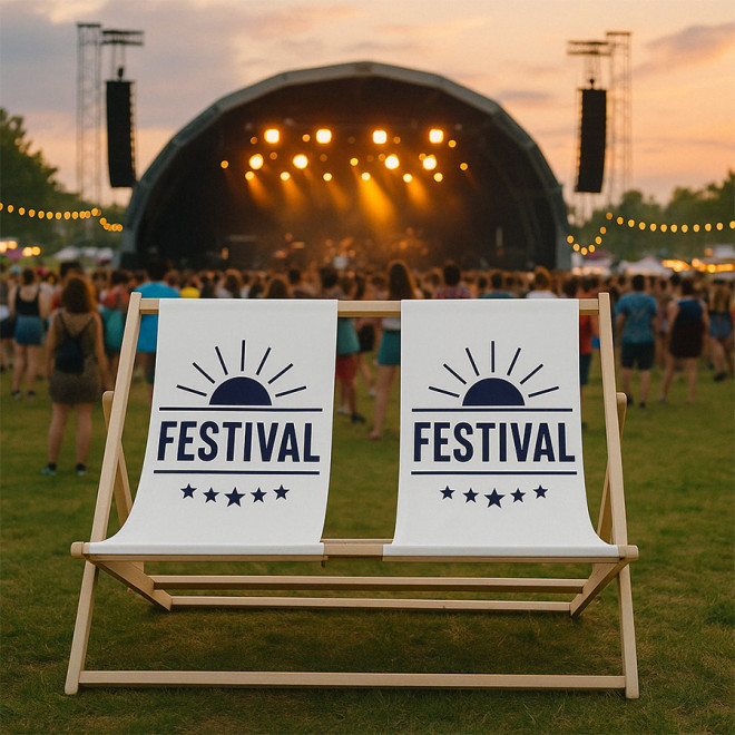 CHILIENNE PUBLICITAIRE AVEC DOUBLE TOILE 'DOBLO'